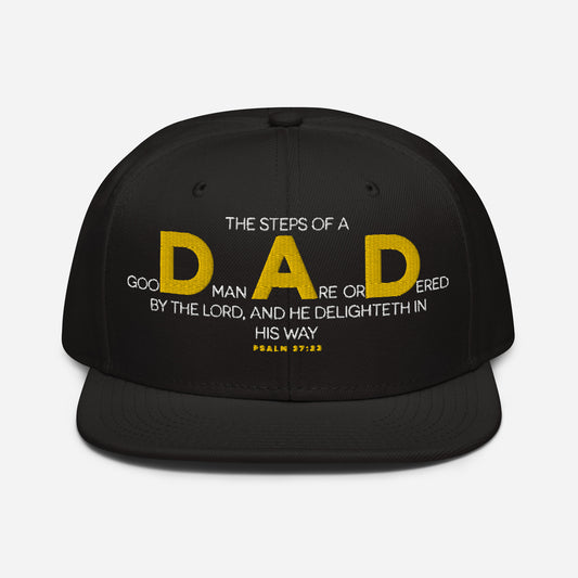 Dad Psalm 37:23 Snapback Hat